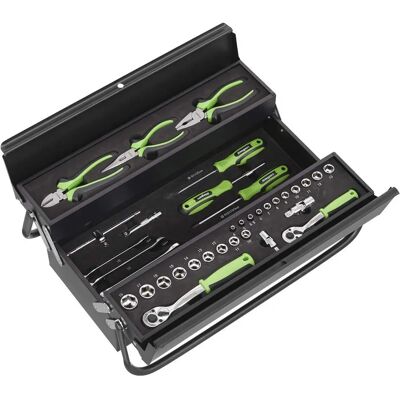 Siegen S01215 Cantilever Toolbox with Tool Kit 70pc - Toolbox Siegen S01215 Cantilever Toolbox with Tool Kit 70pc - Toolbox
