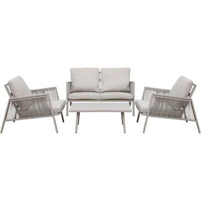 Dellonda DG56 Fusion Aluminium 4-Piece Outdoor Sofa - Outdoor Furniture Set Dellonda DG56 Fusion Aluminium 4-Piece Outdoor Sofa - Outdoor Furniture Set