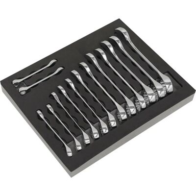 Sealey S01232 Chrom Vanadium Kurze Ringschlüssel-Set 14 Stück Sealey S01232 Chrom Vanadium Kurze Ringschlüssel-Set 14 Stück