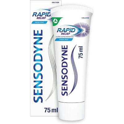 Sensodyne Rapid Relief Frisk Mint Tannkrem for sensitive tenner Sensodyne Rapid Relief Frisk Mint Tannkrem for sensitive tenner