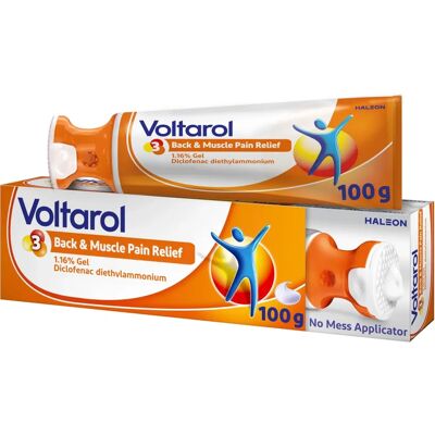 Voltarol 100g Pain Relief Gel with No Mess Applicator - Back & Muscle Voltarol 100g Pain Relief Gel with No Mess Applicator - Back & Muscle