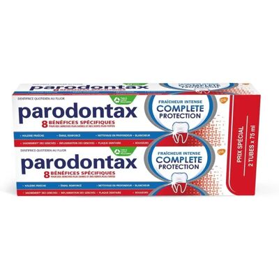 Parodontax Dentifrice Protection Complète Extra-Fraîcheur 2 x 75ml - Publicité Parodontax Dentifrice Protection Complète Extra-Fraîcheur 2 x 75ml - Publicité