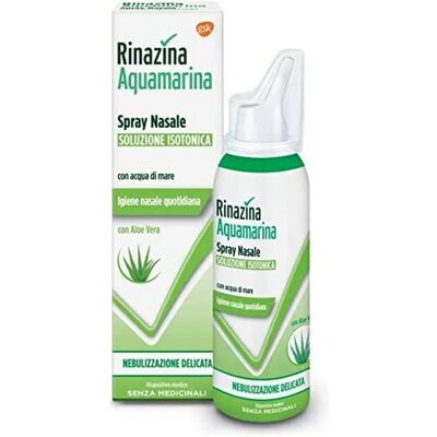 Rinazina Aquamarina Spray Nasale - Soluzione isotonica con aloe vera Rinazina Aquamarina Spray Nasale - Soluzione isotonica con aloe vera