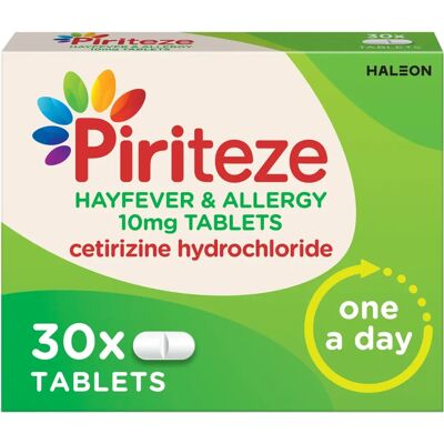 Piriteze Max Strength Hay Fever Treatment - 30 Tablets Piriteze Max Strength Hay Fever Treatment - 30 Tablets