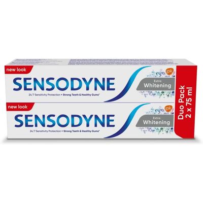 Sensodyne Extra Whitening Toothpaste - Sensitive Teeth 2x75ml Sensodyne Extra Whitening Toothpaste - Sensitive Teeth 2x75ml