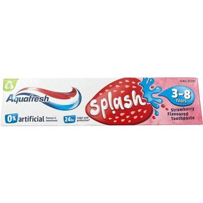 Creme dental Aquafresh Splash Morango e Hortelã - Creme dental Creme dental Aquafresh Splash Morango e Hortelã - Creme dental