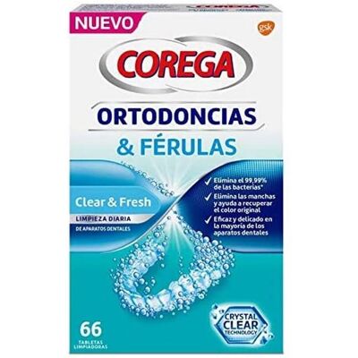 Corega Orthodontics & Splints 66 Tabletten - Zahnreinigungstabletten Corega Orthodontics & Splints 66 Tabletten - Zahnreinigungstabletten