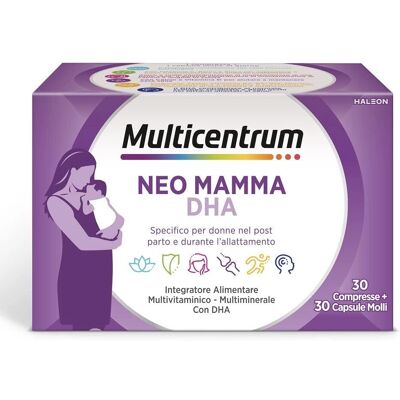 Haleon Italy Srl Multicentrum Neo Mamma DHA - Integratore post parto - 30 compresse e capsule Haleon Italy Srl Multicentrum Neo Mamma DHA - Integratore post parto - 30 compresse e capsule