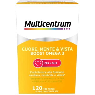Haleon Italy Srl Multicentrum Cuore, Mente e Vista Boost Omega 3 - Integratore 120 capsule Haleon Italy Srl Multicentrum Cuore, Mente e Vista Boost Omega 3 - Integratore 120 capsule
