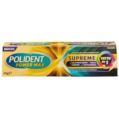 Crema Adesiva Polident Power Max Supreme per Protesi - 12H Crema Adesiva Polident Power Max Supreme per Protesi - 12H