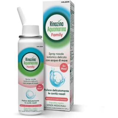 Rinazina Aquamarina Family - Spray nasale isotonico naturale per bambini e adulti Rinazina Aquamarina Family - Spray nasale isotonico naturale per bambini e adulti