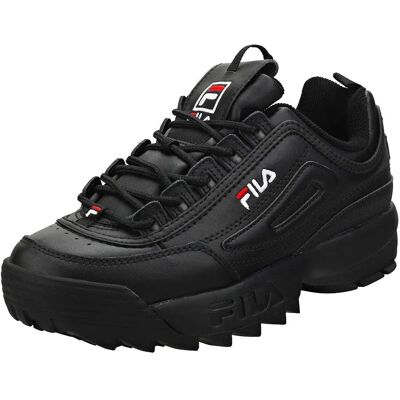 Fila Disruptor II Premium Trainers - Black / White / Red - Women Fila Disruptor II Premium Trainers - Black / White / Red - Women