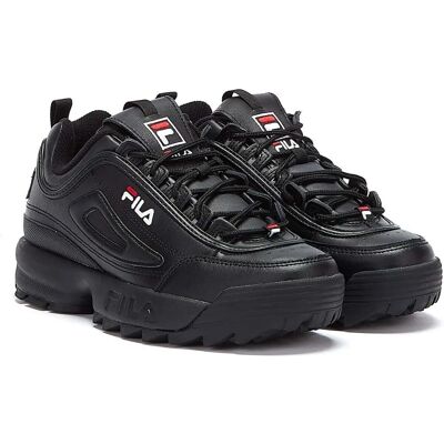 Fila - Disruptor II Premium - Black - White - Trainers Fila - Disruptor II Premium - Black - White - Trainers