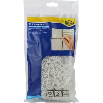 Vitrex - vit102052 - 5 mm - 500 pcs - Distanziatori per piastrelle Vitrex - vit102052 - 5 mm - 500 pcs - Distanziatori per piastrelle