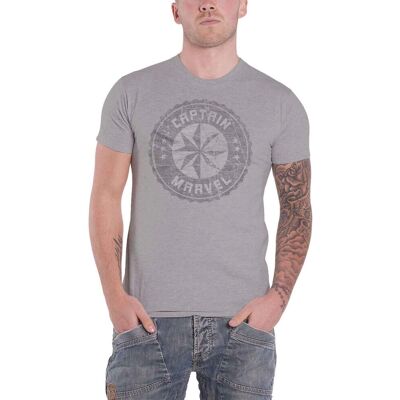 Captain Marvel Grå X-large T-shirt - Officiell Marvel Comics Captain Marvel Grå X-large T-shirt - Officiell Marvel Comics