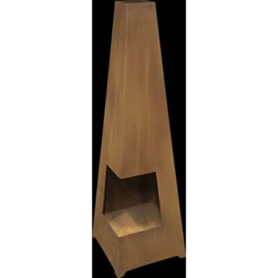 Dellonda Dellonda DG106 Corten Steel Outdoor Chiminea Fireplace Heater - Tall & Compact - 150cm Dellonda Dellonda DG106 Corten Steel Outdoor Chiminea Fireplace Heater - Tall & Compact - 150cm