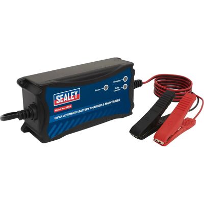 Sealey SBC6 Battery Charger & Maintainer 12V 6A Automatic - Battery Charger & Maintainer Sealey SBC6 Battery Charger & Maintainer 12V 6A Automatic - Battery Charger & Maintainer