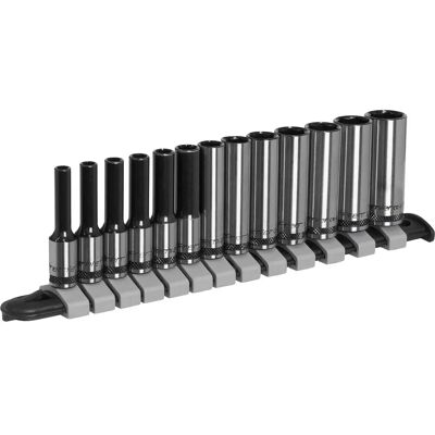 Sealey AK7991 Socket Set Deep 13pc 1/4"Drive - Black Series Sealey AK7991 Socket Set Deep 13pc 1/4"Drive - Black Series