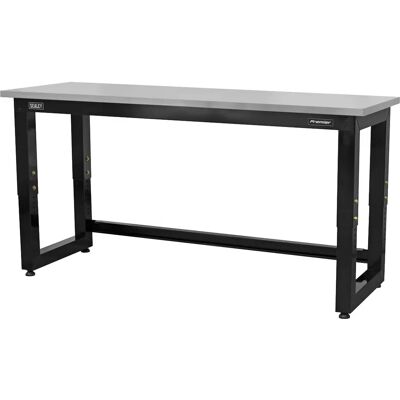 Sealey APMS23 Heavy-Duty Steel Adjustable Workbench - Stainless Steel Sealey APMS23 Heavy-Duty Steel Adjustable Workbench - Stainless Steel