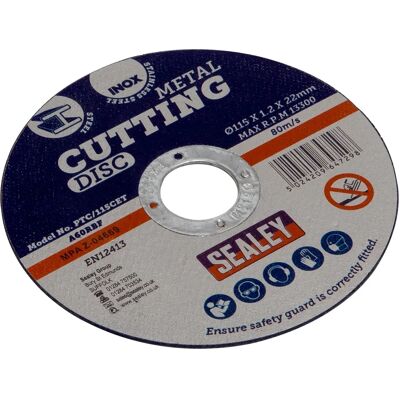 Disque de coupe Sealey PTC115CET50 - 50 pièces - Acier inoxydable, Ø115mm - Publicité Disque de coupe Sealey PTC115CET50 - 50 pièces - Acier inoxydable, Ø115mm - Publicité