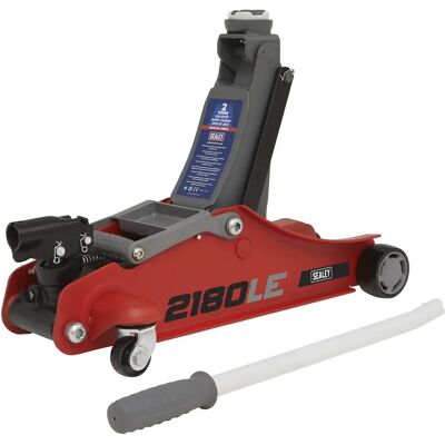 Gato de tracción con mango de 180° Sealey 2 toneladas perfil bajo chasis corto - Rojo Gato de tracción con mango de 180° Sealey 2 toneladas perfil bajo chasis corto - Rojo