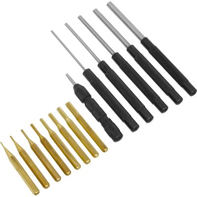 Sealey All-Purpose Punch Set - 14 Pieces - Brass and Long Drive Punches Sealey All-Purpose Punch Set - 14 Pieces - Brass and Long Drive Punches