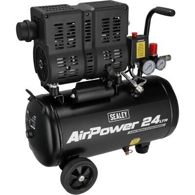 Sealey Sac2400s 24L Low Noise Oil-Free Direct Drive Air Compressor - Air Compressor Sealey Sac2400s 24L Low Noise Oil-Free Direct Drive Air Compressor - Air Compressor