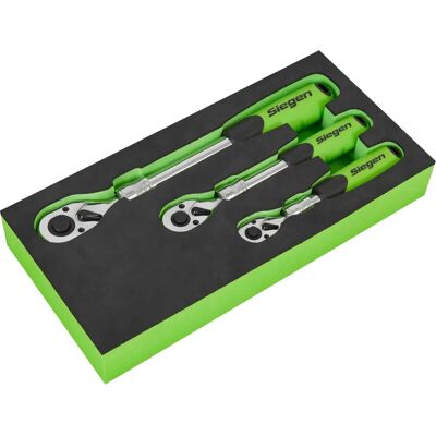 Sealey Brand Model S01285 - Extendable Ratchet Wrench Set - Chrome Vanadium Steel Sealey Brand Model S01285 - Extendable Ratchet Wrench Set - Chrome Vanadium Steel
