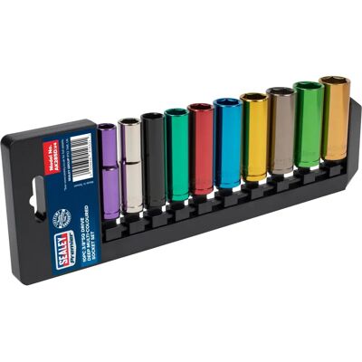 Set di bussole multicolore Sealey Ak285 - 10 pezzi Set di bussole multicolore Sealey Ak285 - 10 pezzi