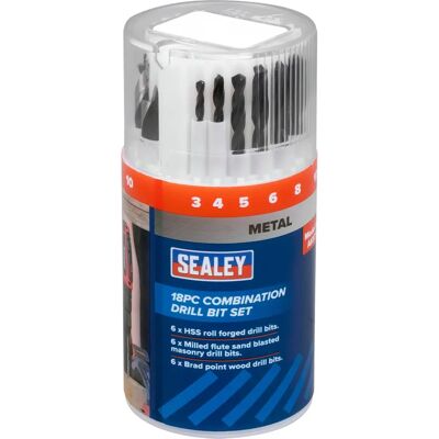 Sealey AK5711 - 18pc - masonry - steel - Drill bit set Sealey AK5711 - 18pc - masonry - steel - Drill bit set