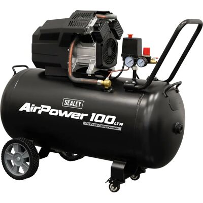 Sealey Sac10002 Air Compressor - 100L V-Twin Oil-Free 3hp Sealey Sac10002 Air Compressor - 100L V-Twin Oil-Free 3hp