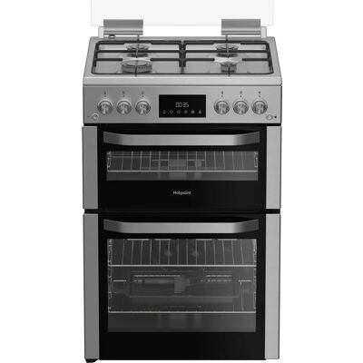 Hotpoint HDG6GDCX Gas Cooker - Stainless Steel Hotpoint HDG6GDCX Gas Cooker - Stainless Steel