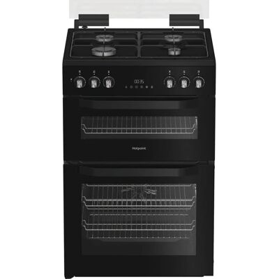 Hotpoint HDD6GDC2B1 Dual Fuel Double Oven Cooker - Black Hotpoint HDD6GDC2B1 Dual Fuel Double Oven Cooker - Black