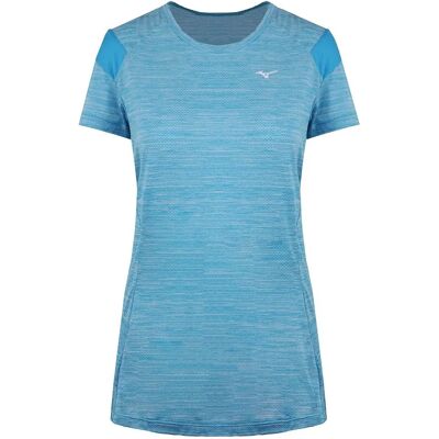Mizuno Alpha Blauw T-Shirt - Atletische Pasvorm Mizuno Alpha Blauw T-Shirt - Atletische Pasvorm