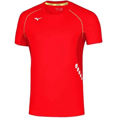 Mizuno JPN Rouge S Laufshirt - T-Shirt Mizuno JPN Rouge S Laufshirt - T-Shirt