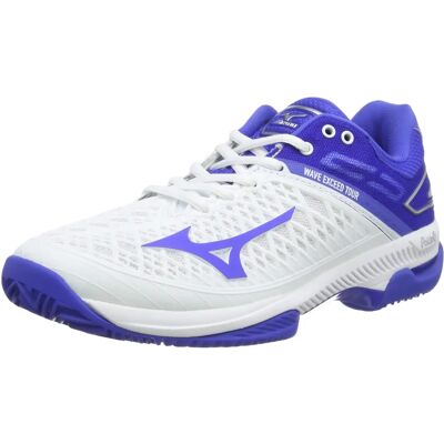 Witte Mizuno Tennisschoenen - Wave Exceed Tour 4 CC Vrouwen Witte Mizuno Tennisschoenen - Wave Exceed Tour 4 CC Vrouwen