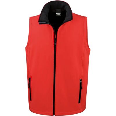 Core - Core stampabile Softshell Bodywarmer - Rosso/Nero - M - bodywarmer Core - Core stampabile Softshell Bodywarmer - Rosso/Nero - M - bodywarmer