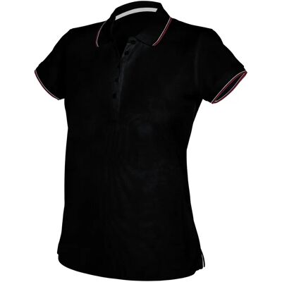 Kariban Black Contrast Polo Shirt - Women Kariban Black Contrast Polo Shirt - Women