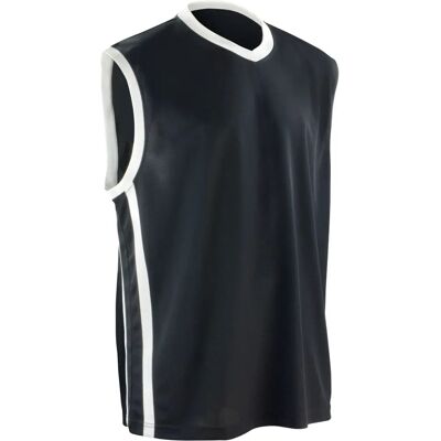 Spiro Mens Basketball Quick Dry Sleeveless Top Black - Sports Top Spiro Mens Basketball Quick Dry Sleeveless Top Black - Sports Top