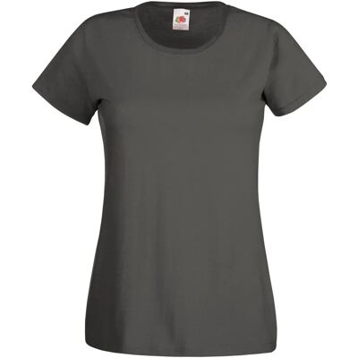 Fruit Of The Loom Ladies Fit Short Sleeve T-Shirt - Light Graphite Fruit Of The Loom Ladies Fit Short Sleeve T-Shirt - Light Graphite