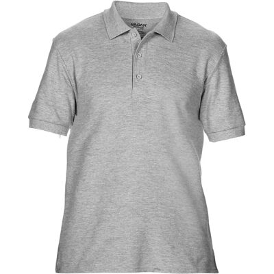 Gildan Mens Premium Cotton Sport Double Pique Polo Shirt - Grey - 3XL Gildan Mens Premium Cotton Sport Double Pique Polo Shirt - Grey - 3XL