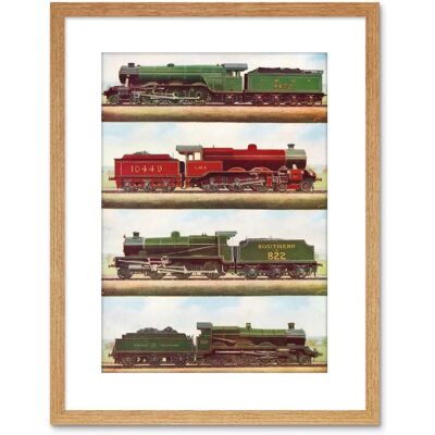Artery8 - Transport Train - Light Oak - Wall Art Print Artery8 - Transport Train - Light Oak - Wall Art Print