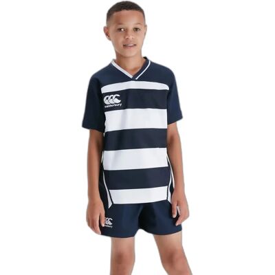 T-shirt rugby Evader Hooped VapoDri de Canterbury - Jeunes joueurs T-shirt rugby Evader Hooped VapoDri de Canterbury - Jeunes joueurs