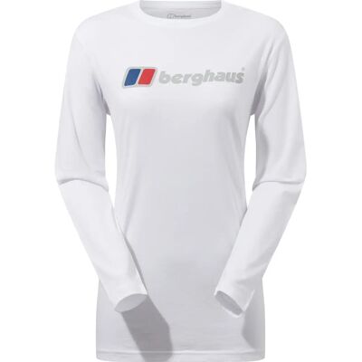 Berghaus Damen Boyfriend Big Classic Logo Langarm T-Shirt - Weiß - T-Shirt Berghaus Damen Boyfriend Big Classic Logo Langarm T-Shirt - Weiß - T-Shirt