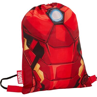 Marvel - Iron Man Drawstring Gym Bag - Um único tamanho - bolsa Marvel - Iron Man Drawstring Gym Bag - Um único tamanho - bolsa