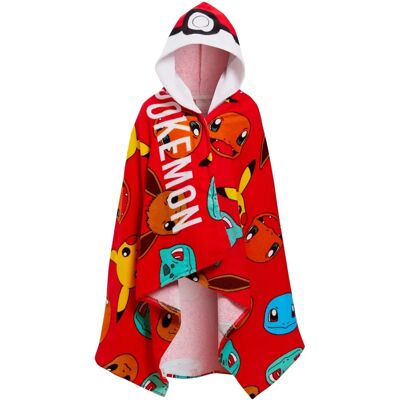 Pokémon - Toalha com Capuz Pikachu - Tamanho Único - Toalha com Capuz Pokémon - Toalha com Capuz Pikachu - Tamanho Único - Toalha com Capuz