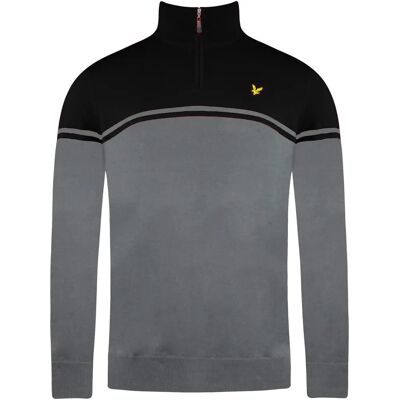 Lyle & Scott Rotsgrijs 1/4 Rits Pullover - Trui Lyle & Scott Rotsgrijs 1/4 Rits Pullover - Trui
