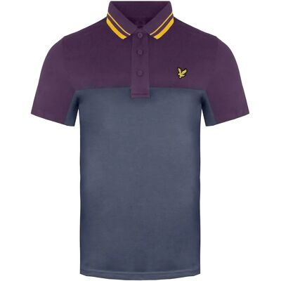 Lyle & Scott Grijs/Paarse Golf Polo - Katoen - Maat Medium Lyle & Scott Grijs/Paarse Golf Polo - Katoen - Maat Medium