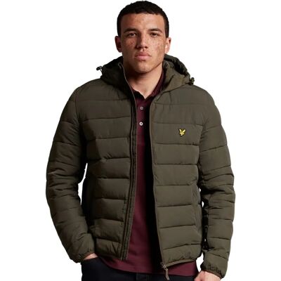 Lyle & Scott Herren Leichte Puffa Jacke - Oliv Lyle & Scott Herren Leichte Puffa Jacke - Oliv