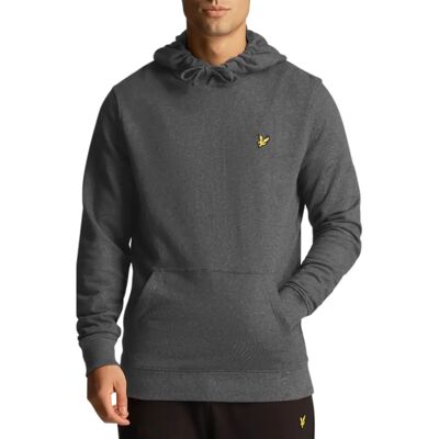 Lyle & Scott Mens Pullover Hoodie - Charcoal Marl - Regular Fit - Hoodie - Casual - Men Lyle & Scott Mens Pullover Hoodie - Charcoal Marl - Regular Fit - Hoodie - Casual - Men